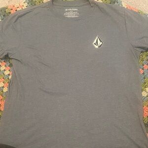 Volcom Men's Dark Gray Tee with Logo